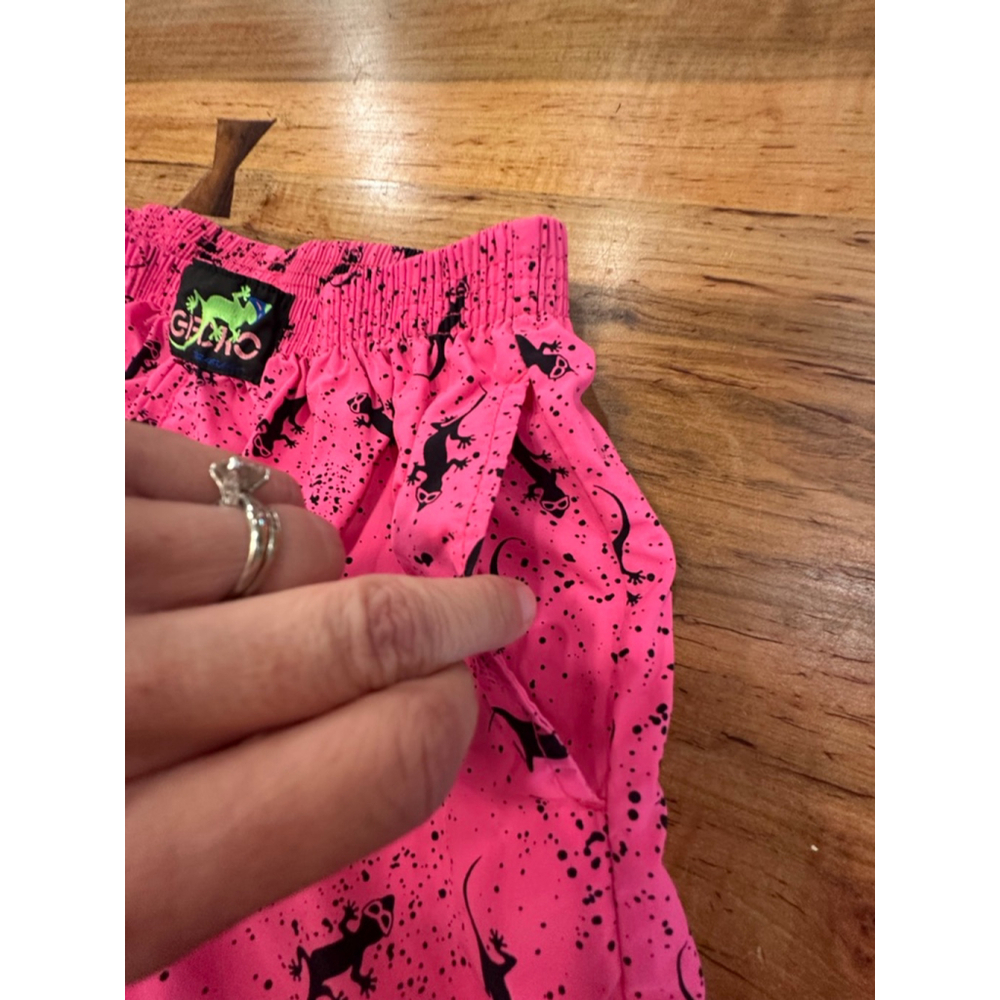 Gecko Hawaii Pink Gecko Print Beach Pants Large Y2K - Picture 12 of 15